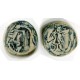 South Soghd, Kesh, AE, Human killing a Lion 5 Ct AD (21583)
