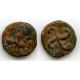 Ancient Khwarezm, AE. Horseman. 2-4 Ct. AD. Vainberg B2, V/1 (h319)